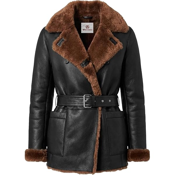 BGSD Women Irene Hooded Lambskin Leather Parka Coat (Also